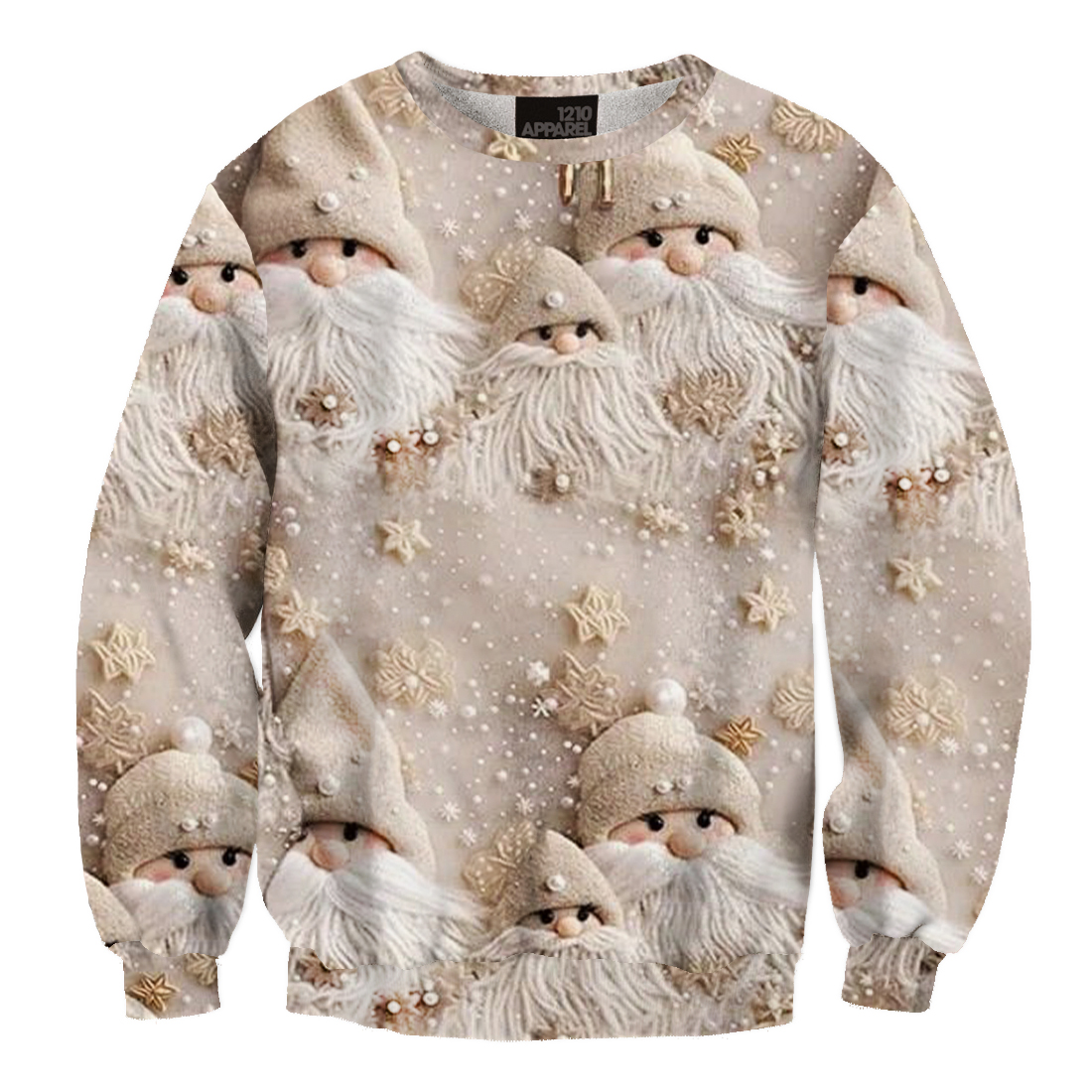 Santa Claus Printed Ugly Christmas Sweater - Grishko.com