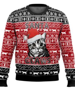 Santa Claws Cat Ugly Christmas Sweater
