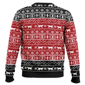 Alternative view of Santa Claws Cat Ugly Christmas Sweater