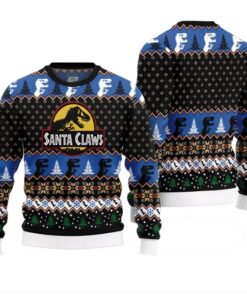 Alternative view of Santa Claws Dinosaur Ugly Christmas Sweater 