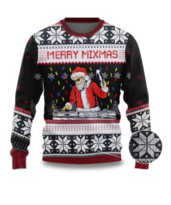 Santa Dj Merry Mixmas Ugly Christmas Sweater 2025