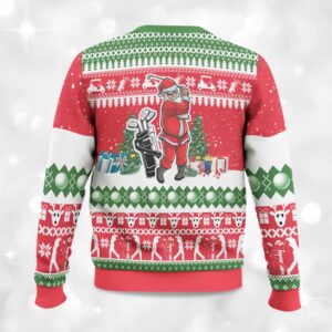 Alternative view of Santa Golf Swing Ugly Christmas Sweater