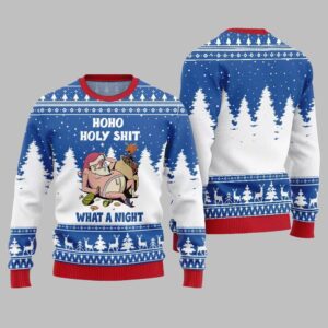 Santa Holy Shit What A Night Ugly Sweater Christmas 2025 - Grishko.com