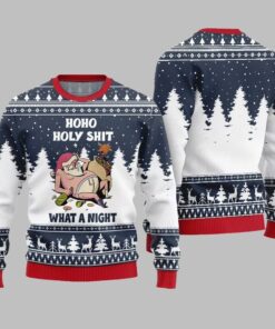 Alternative view of Santa Holy Shit What A Night Ugly Sweater Christmas 2025 