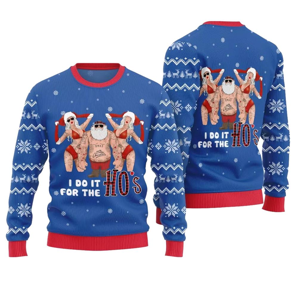 Santa I Do It For The Ho Ugly Christmas Sweater - Grishko.com