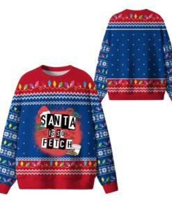 Alternative view of Santa Is So Fetch Ugly Sweater 2025 Christmas 