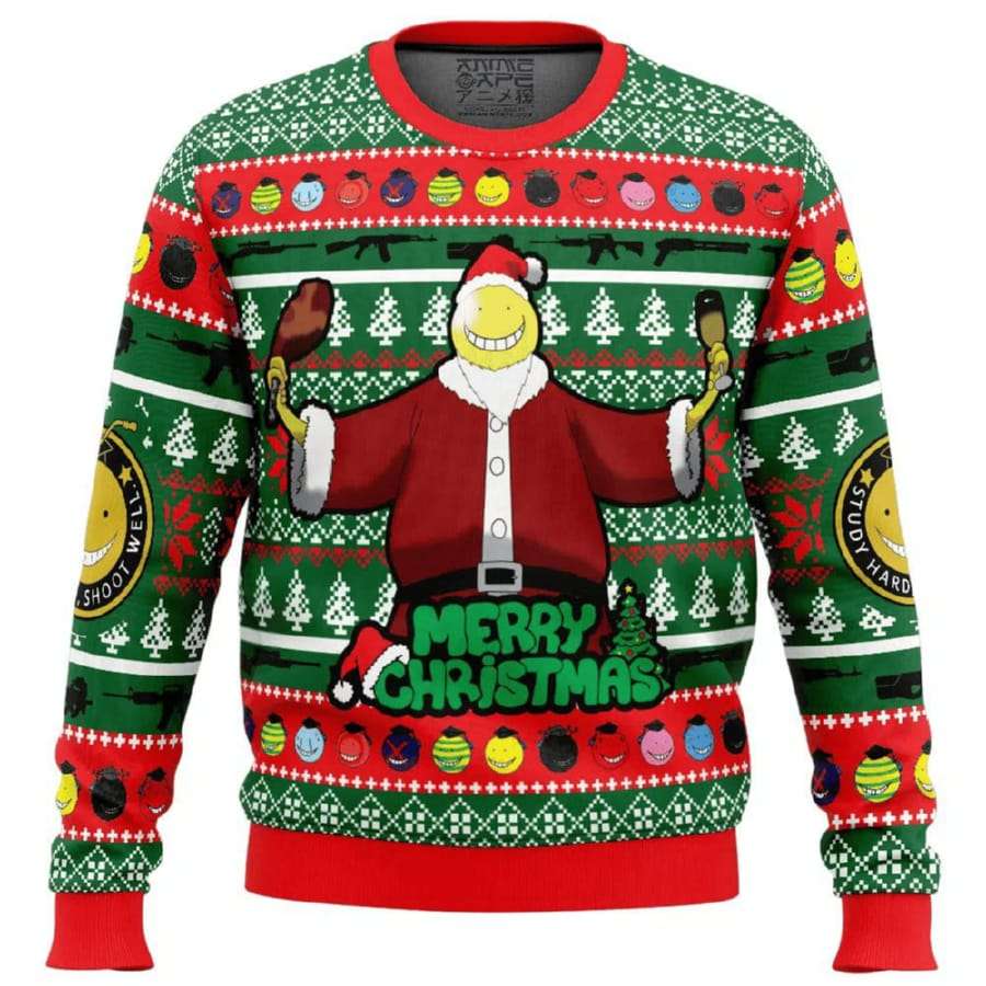 Santa Koro-Sensei Assassination Classroom Ugly Christmas Sweater
