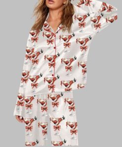 Santa Martini Coquette Christmas Pajama Set