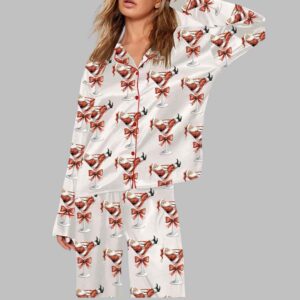 Santa Martini Coquette Christmas Pajama Set