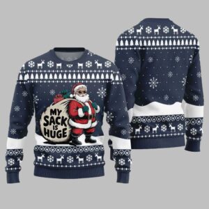 Alternative view of Santa My Sack Is Huge Ugly Sweater Christmas 2025 - Grishko.com