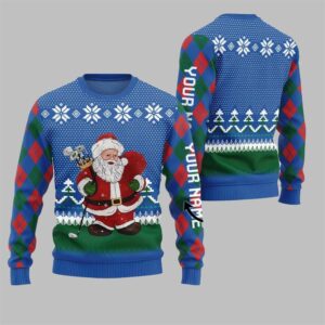 Santa Playing Golf Ugly Sweater 2025 Christmas - Grishko.com