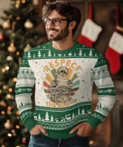 Santa Respect The Beard Ugly Christmas Sweater 