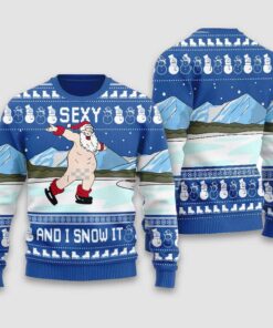 Alternative view of Santa Sexy And I Snow It Ugly Christmas Sweater