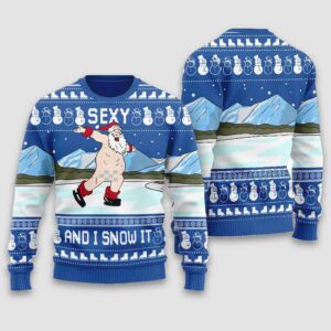 Alternative view of Santa Sexy And I Snow It Ugly Christmas Sweater