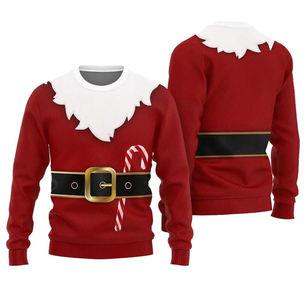 Santa Suit Ugly Christmas Sweater - Grishko.com