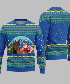 Santa Vs Reindeer Arm Wrestling Ugly Sweater Christmas 2025