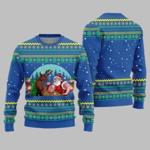 Santa Vs Reindeer Arm Wrestling Ugly Sweater Christmas 2025 - Grishko.com