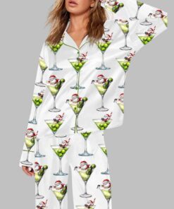 Santa Wine Art Pajama Set