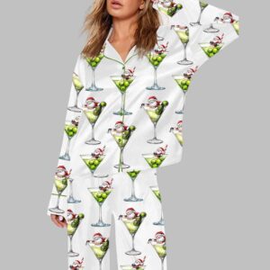 Santa Wine Art Pajama Set