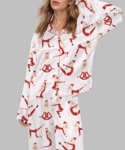 Santa Yoga Satin Pajama Set