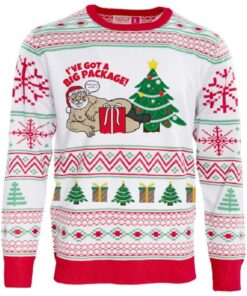 Santas Big Package Ornament Ugly Christmas Sweater