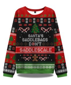 Santa's Saddlebags Don't Saddlescale Ugly Christmas Sweater