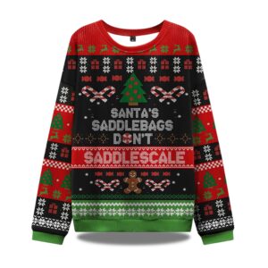 Santa's Saddlebags Don't Saddlescale Ugly Christmas Sweater