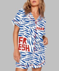 Alternative view of Sardine Fresh Art Print Pajama Set