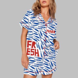Alternative view of Sardine Fresh Art Print Pajama Set