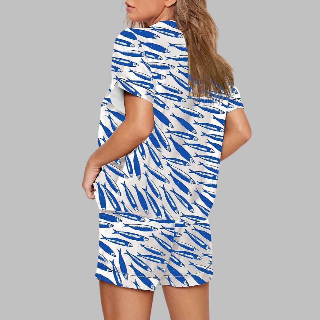Sardine Fresh Art Print Pajama Set - Image 3