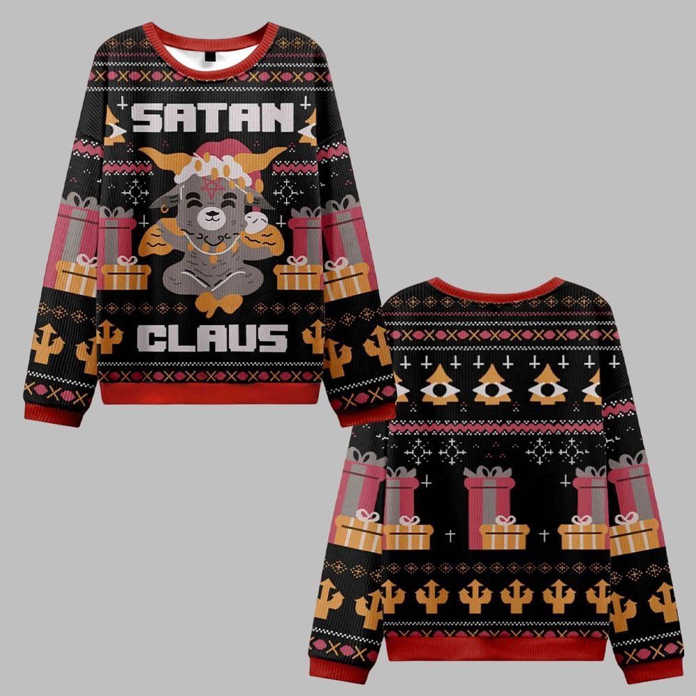Satan Claus Ugly Sweater 2025 Christmas - Grishko.com