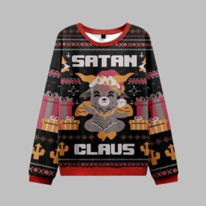Alternative view of Satan Claus Ugly Sweater 2025 Christmas - Grishko.com