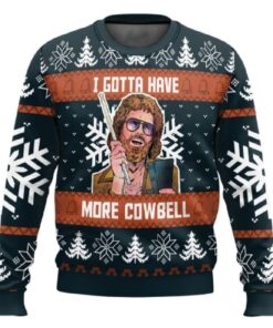 Saturday Night Live I Gotta Have More Cowbell Ugly Christmas Sweater