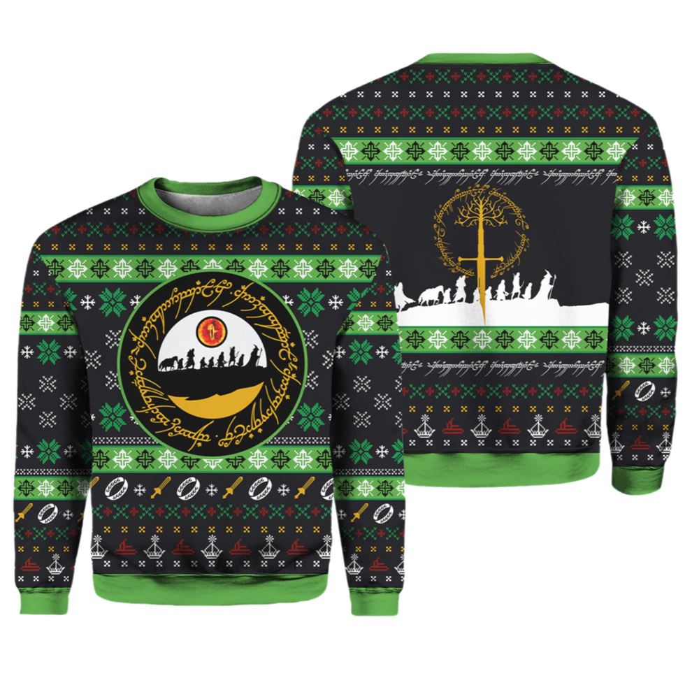 Sauron Eye Lord of the Rings Ugly Christmas Sweater - Grishko.com