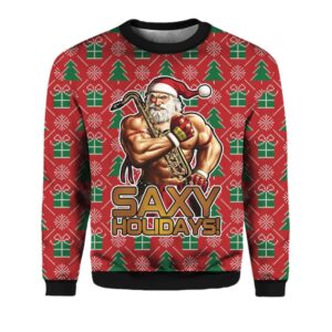 Saxy Holidays Ugly Christmas Sweater - Grishko.com