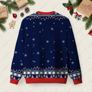 Alternative view of Sci-Fi Mix-Up Moment Ugly Christmas Fuzzy Fleece Sweatshirt