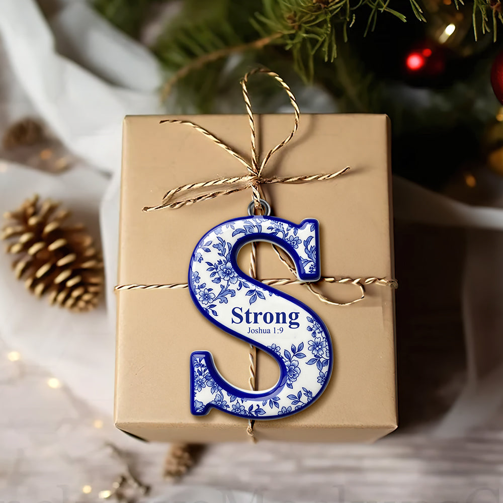 Scripture Initial Christmas Ornament - Personalized Gifts For Christian 01HYLU170925 - Image 4