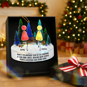 Alternative view of Sea Glass Friendship Ornament – Personalized Christmas Gifts For Besties 05naqn281025