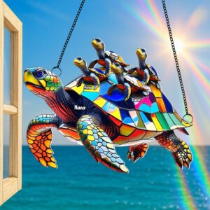 Alternative view of Sea Turtle Family Personalized Gifts For Grandma Suncatcher Ornament 05tgtn020825