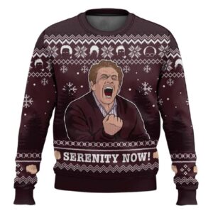 Serenity Now Seinfeld Ugly Christmas Sweater