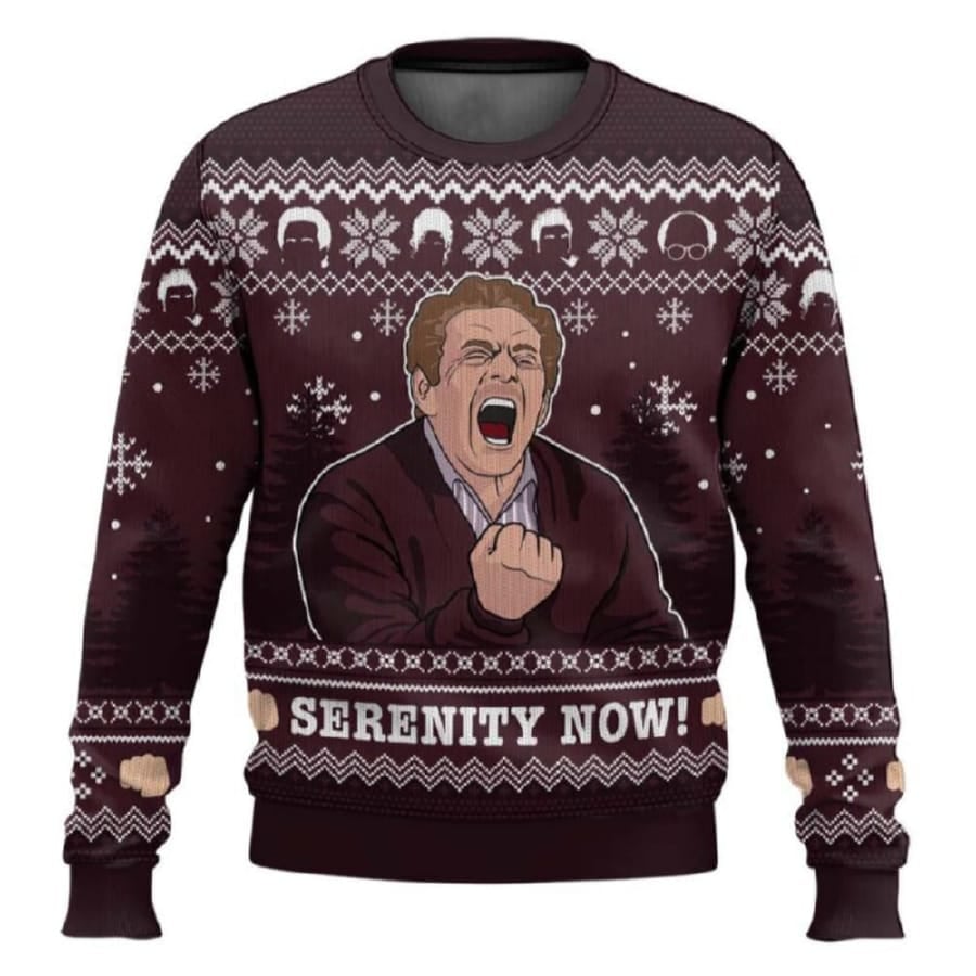 Serenity Now Seinfeld Ugly Christmas Sweater