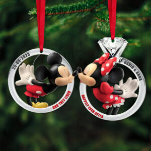 Alternative view of Set Of 2 Personalized Ornaments For Couple, PW-02QHTN280923, Christmas Gift, Anniversary Gift Ideas