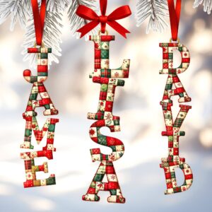 Alternative view of Sewing Alphabet Ornament - Personalized Gift For Christmas Ornament 03HUQN251025