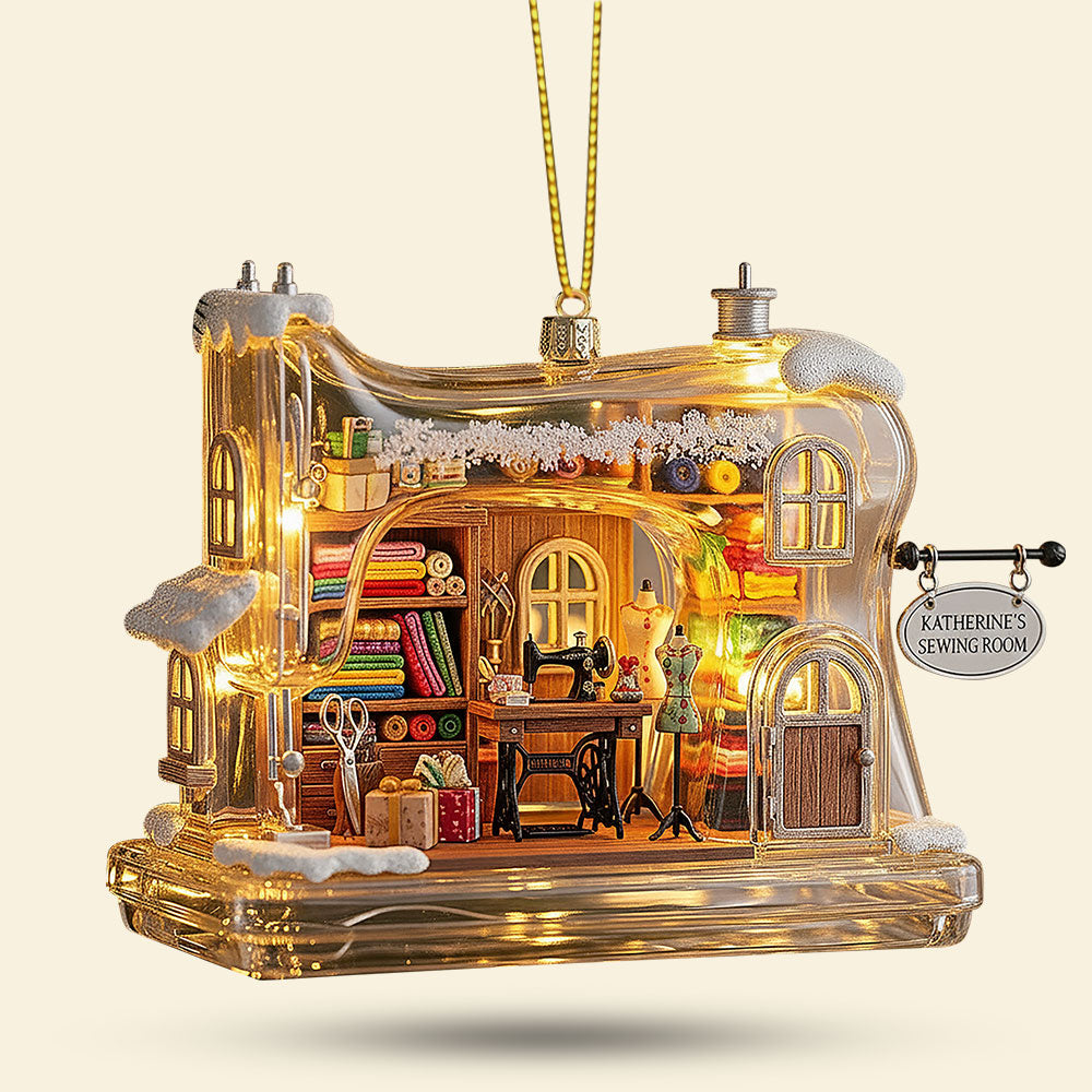 Sewing Machine Cozy House Ornament, Personalized Gifts For Sewing Lovers 02qhti040925 - Image 4