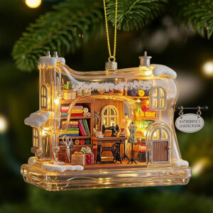 Alternative view of Sewing Machine Cozy House Ornament, Personalized Gifts For Sewing Lovers 02qhti040925