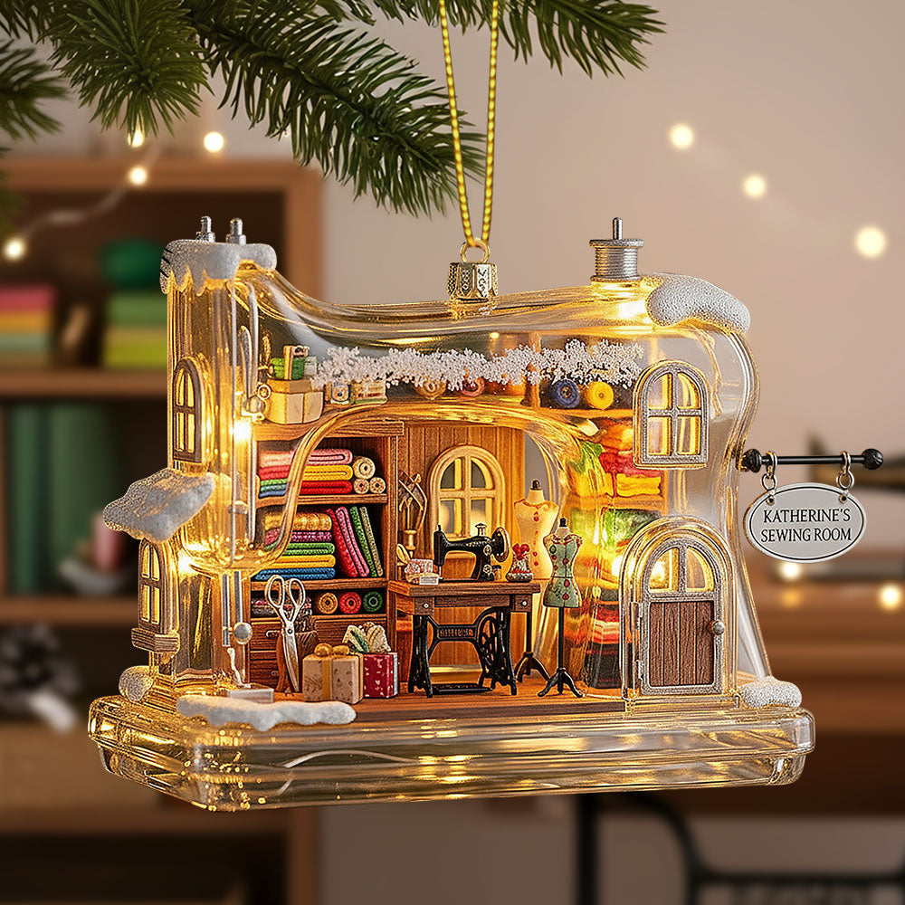 Sewing Machine Cozy House Ornament, Personalized Gifts For Sewing Lovers 02qhti040925