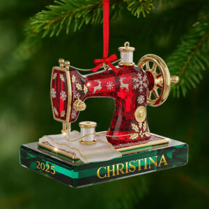 Sewing Machine Ornament - Personalized Gifts For Sewing Lovers 03pgti150825