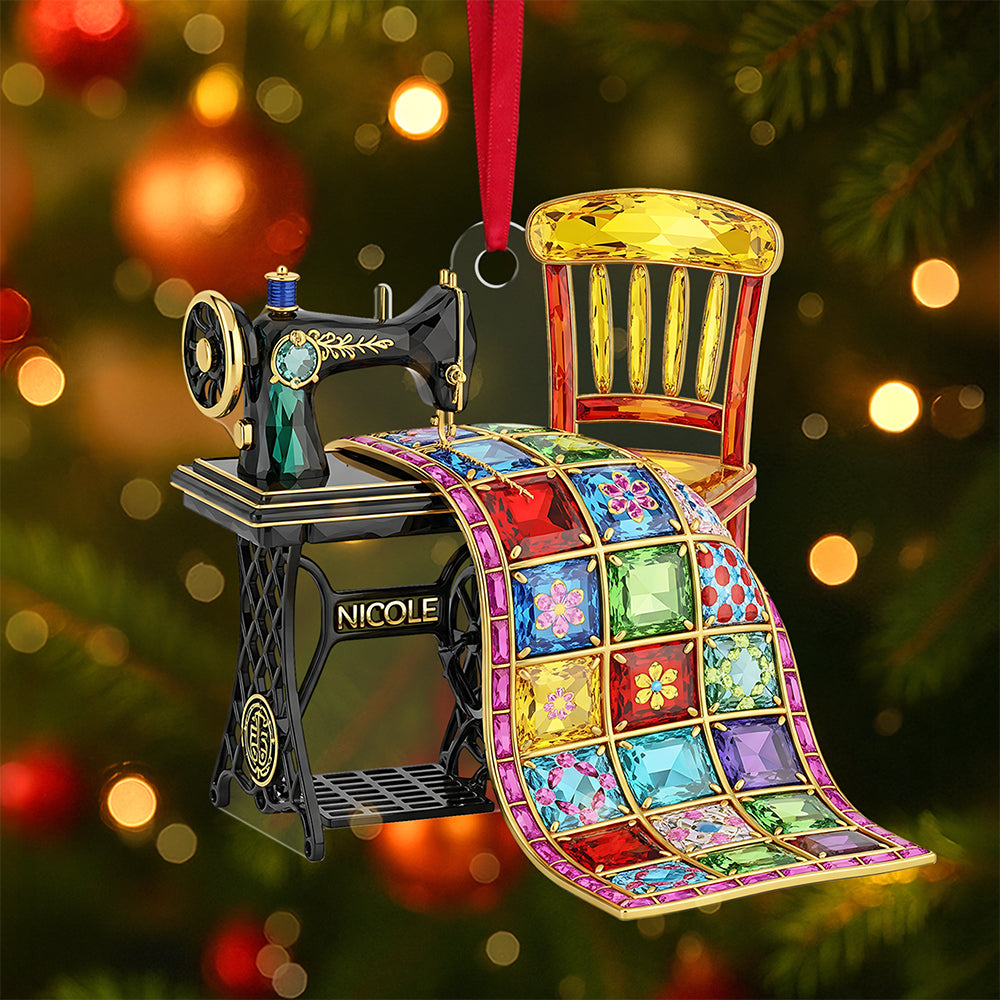 Alternative view of Sewing Machine Ornament - Personalized Gifts For Sewing Lovers 04ohta150825