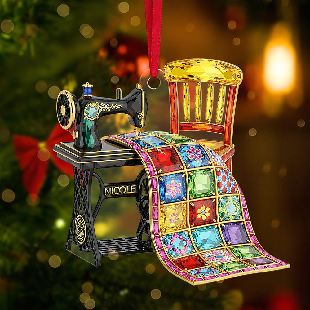 Sewing Machine Ornament - Personalized Gifts For Sewing Lovers 04ohta150825