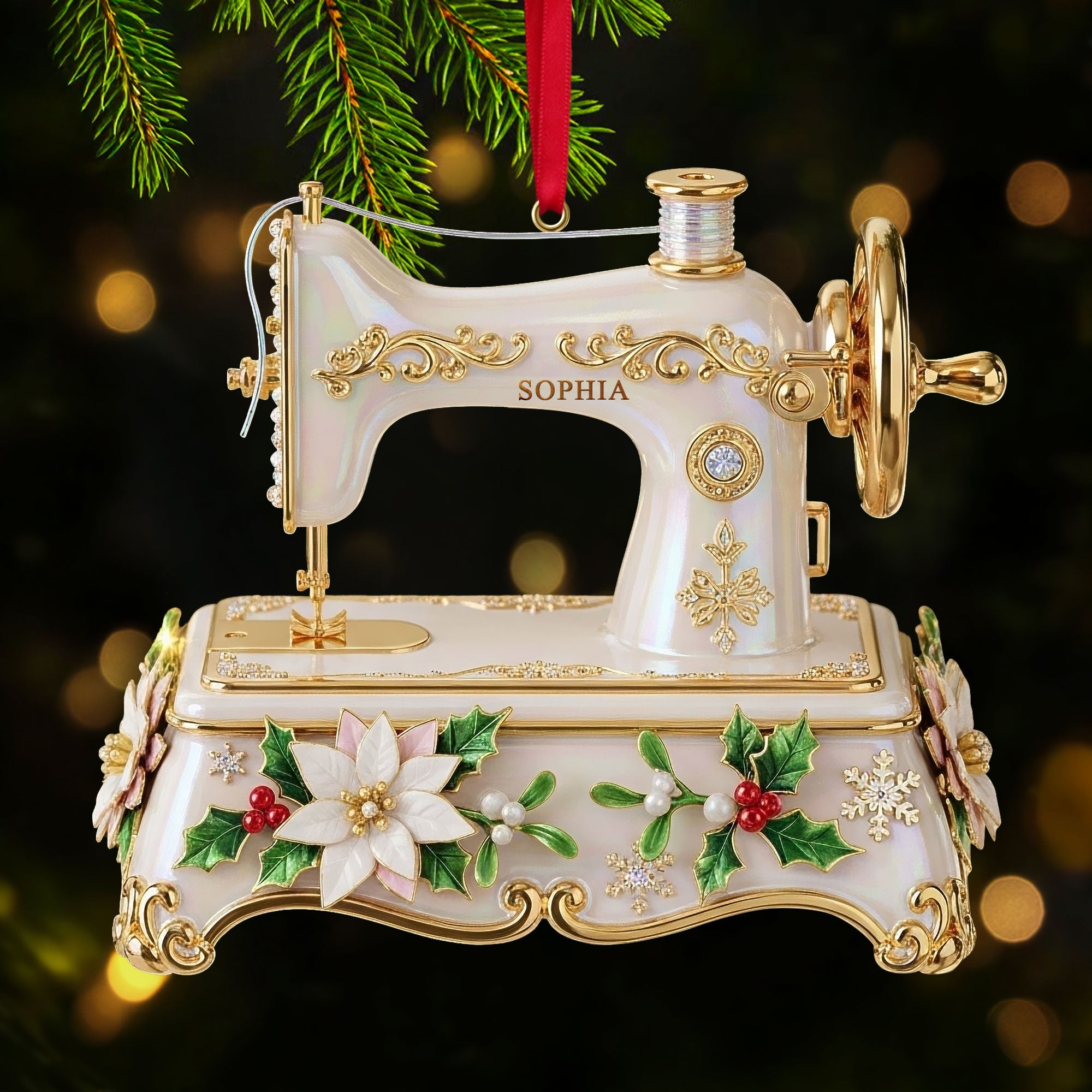 Sewing Machine Ornament - Personalized Gifts For Sewing Lovers 04pgti091025 - Image 3